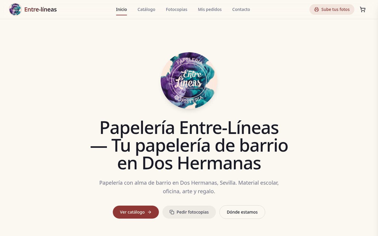 Ecommerce de Papelería Entre-Líneas